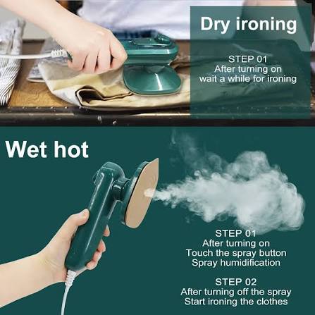2-in-1 Portable Steam Iron – Travel Iron with Spray & Storage Case