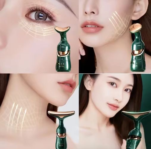 3-in-1 Facial Massager for Face, Neck & Eyes – Anti-Wrinkle Sculpting Beauty Tool