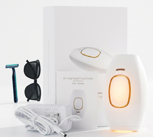 Professional IPL Hair Removal Handset for Women & Men – Includes Razor & Safety Glasses