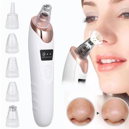 5-in-1 Facial Blackhead Remover | Rechargeable Pore Vacuum with 5 Interchangeable Heads
