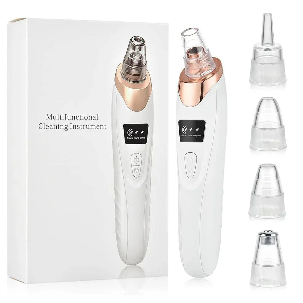 5-in-1 Facial Blackhead Remover | Rechargeable Pore Vacuum with 5 Interchangeable Heads