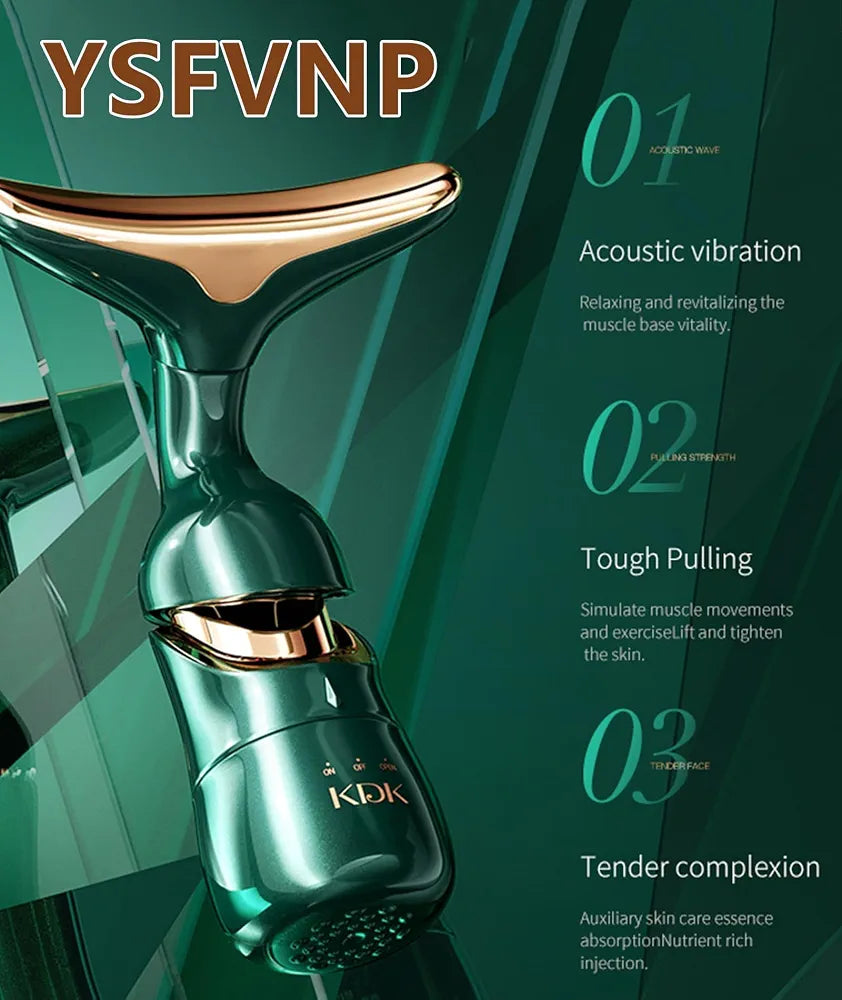 3-in-1 Facial Massager for Face, Neck & Eyes – Anti-Wrinkle Sculpting Beauty Tool